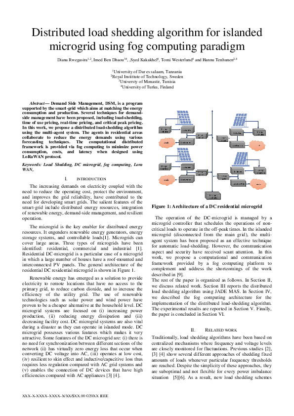 (PDF) Distributed load shedding algorithm for islanded microgrid using ...