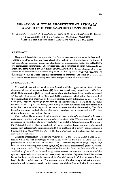 (PDF) Superconducting Properties of Ternary Graphite Intercalation ...