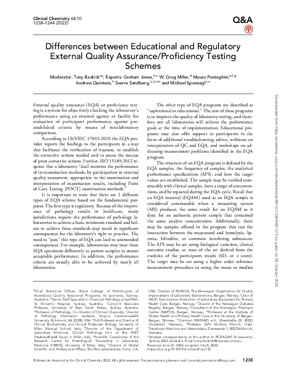 (PDF) Differences between Educational and Regulatory External Quality ...