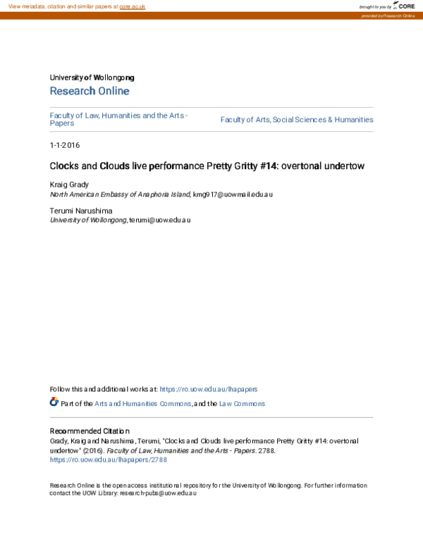 (PDF) Clocks and Clouds live performance Pretty Gritty #14: overtonal ...