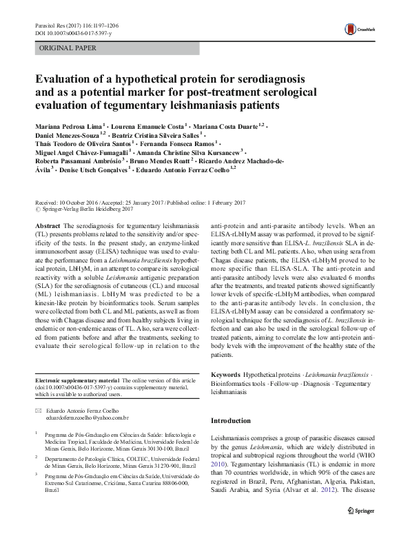 (PDF) Evaluation of a hypothetical protein for serodiagnosis and as a ...