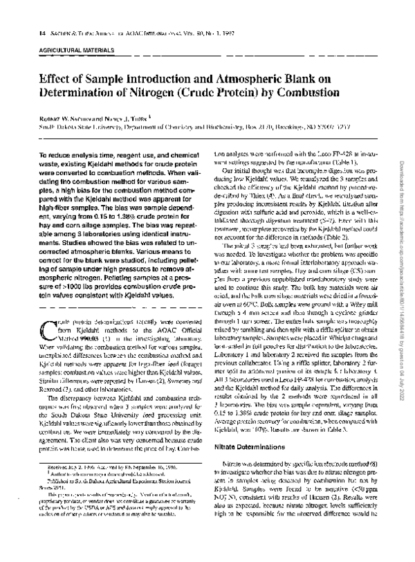(PDF) Effect of Sample Introduction and Atmospheric Blank on ...