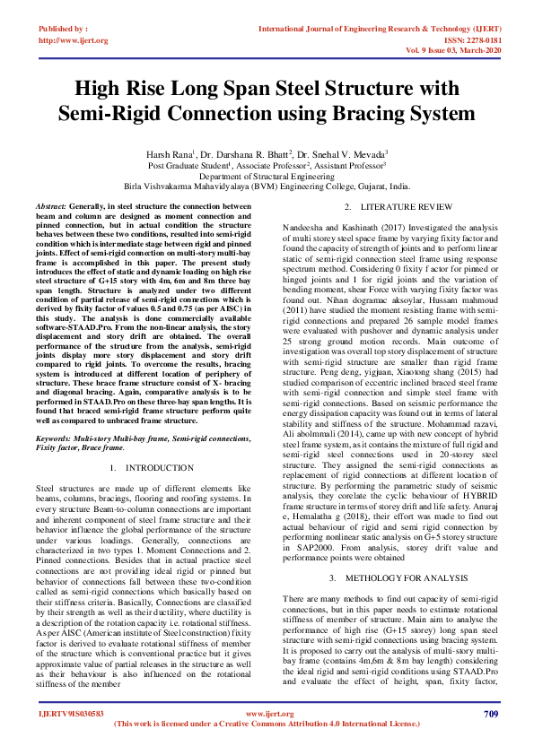(PDF) High Rise Long Span Steel Structure with Semi-Rigid Connection ...