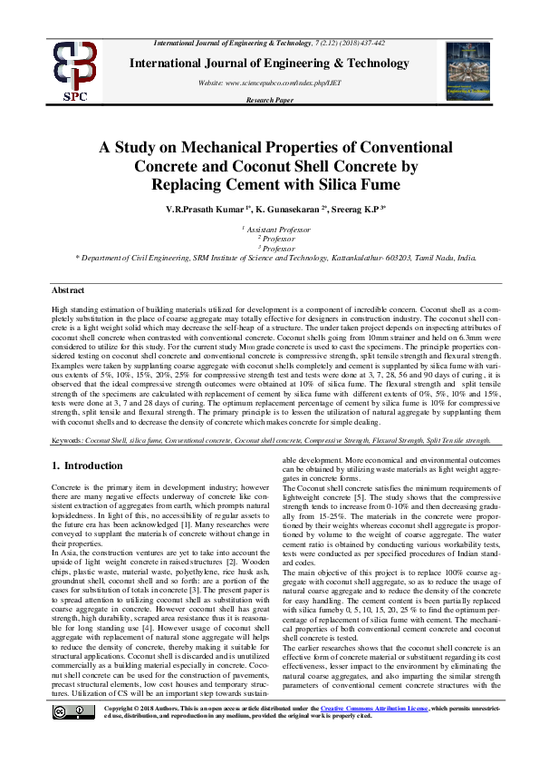 (PDF) A Study on Mechanical Properties of Conventional Concrete and ...