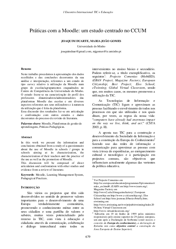 (PDF) Práticas com a Moodle: um estudo centrado no CCUM