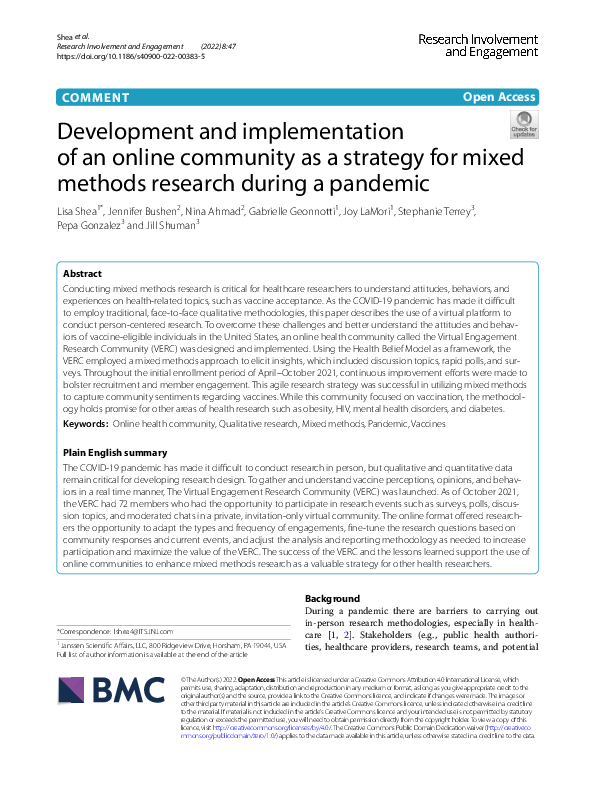 (PDF) Development and implementation of an online community as a ...