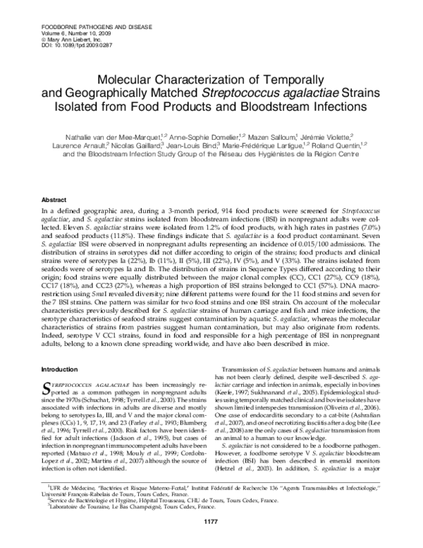 (PDF) Molecular Characterization of Temporally and Geographically ...