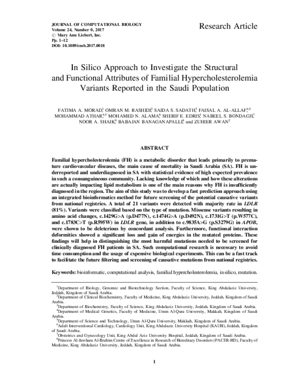 (PDF) In Silico Approach to Investigate the Structural and Functional ...