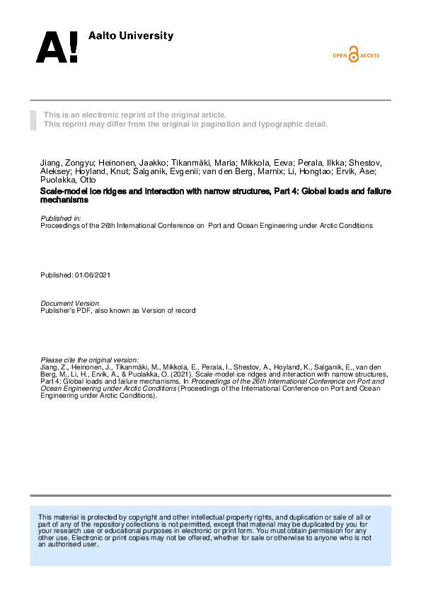 (PDF) Scale-model ridges and interaction with narrow structures, Part 4 ...