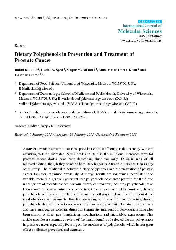 (PDF) Dietary polyphenols in the prevention and treatment of allergic ...