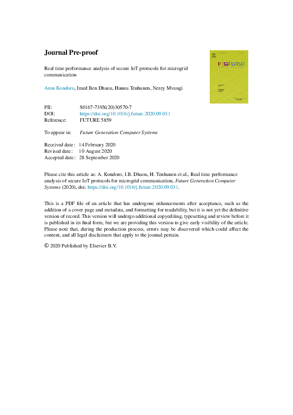 (PDF) Real time performance analysis of secure IoT protocols for ...