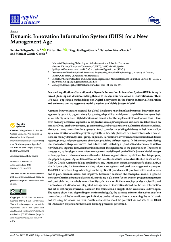 (PDF) Dynamic Innovation System for Modern Management