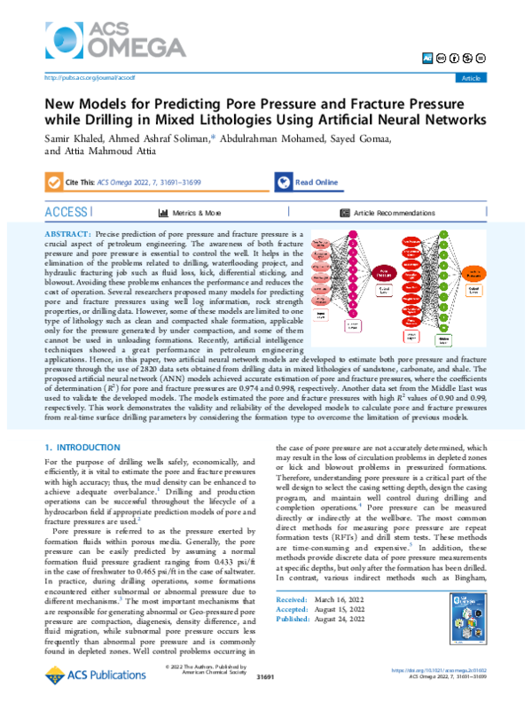 (PDF) New Models for Predicting Pore Pressure and Fracture Pressure ...