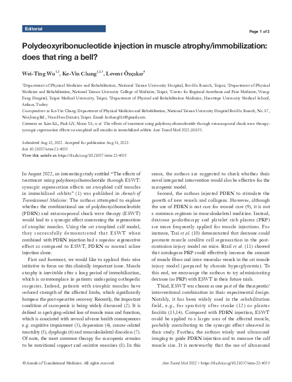 (PDF) Polydeoxyribonucleotide injection in muscle atrophy ...