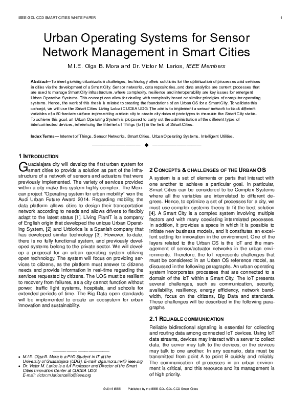 (PDF) Urban Operating Systems for Sensor Network Management in Smart Cities