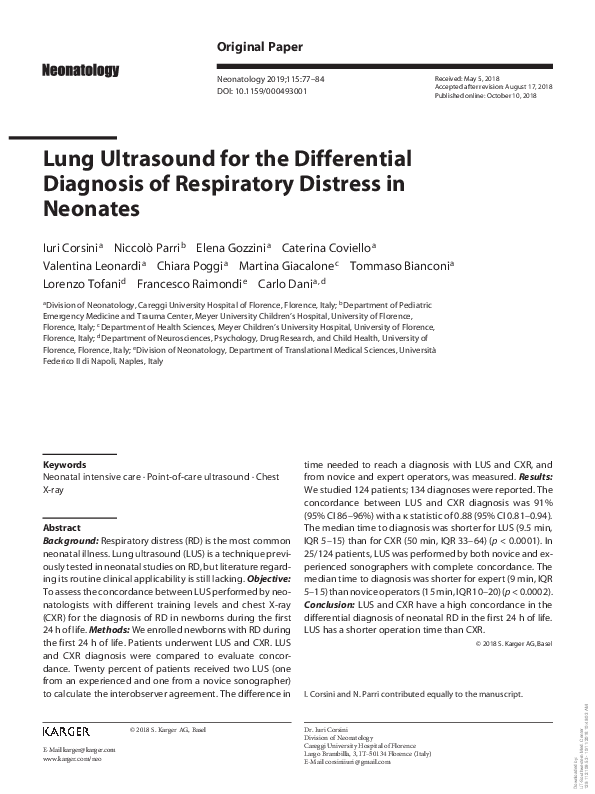 (PDF) Lung Ultrasound for the Differential Diagnosis of Respiratory ...