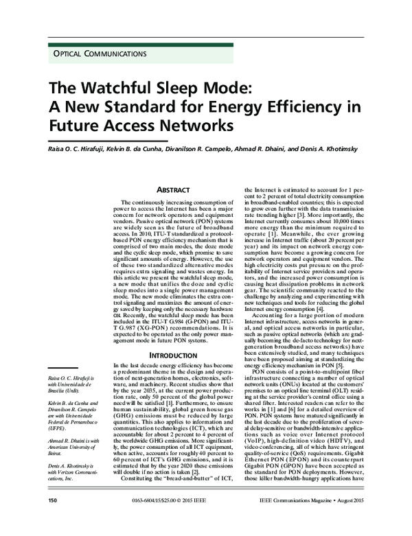 (PDF) The watchful sleep mode: a new standard for energy efficiency in ...