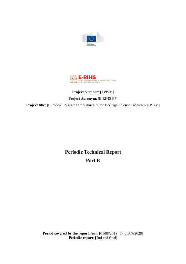 (PDF) E-RIHS PP Periodic Technical Report Part B (from 01/08/2018 to 30 ...