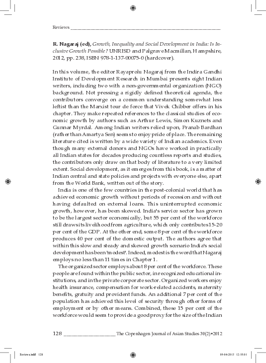 (PDF) R. Nagaraj (ed), Growth, Inequality and Social Development in ...