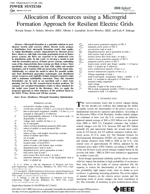(PDF) Allocation of Resources Using a Microgrid Formation Approach for ...