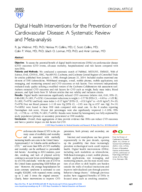 (PDF) Digital Health Interventions for the Prevention of Cardiovascular ...