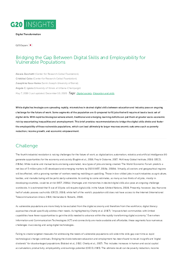 (PDF) Bridging the Gap Between Digital Skills and Employability for ...