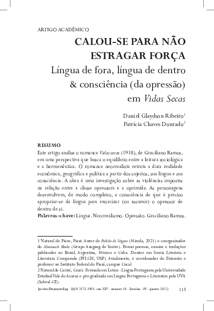 (PDF) CALOU-SE PARA NÃO ESTRAGAR FORÇA: língua de fora, língua de ...