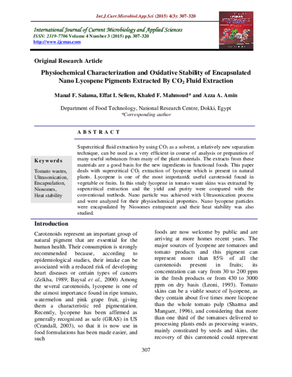 (PDF) Physiochemical Characterization and Oxidative Stability of