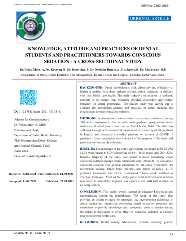 (PDF) Knowledge, Attitude and Practices of Dental Students and ...