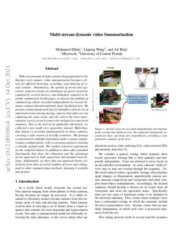 (PDF) Multi-View Egocentric Video Summarization