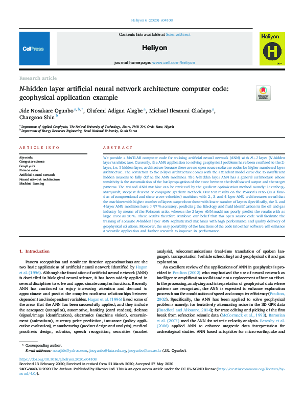 (PDF) N-hidden layer artificial neural network architecture computer ...