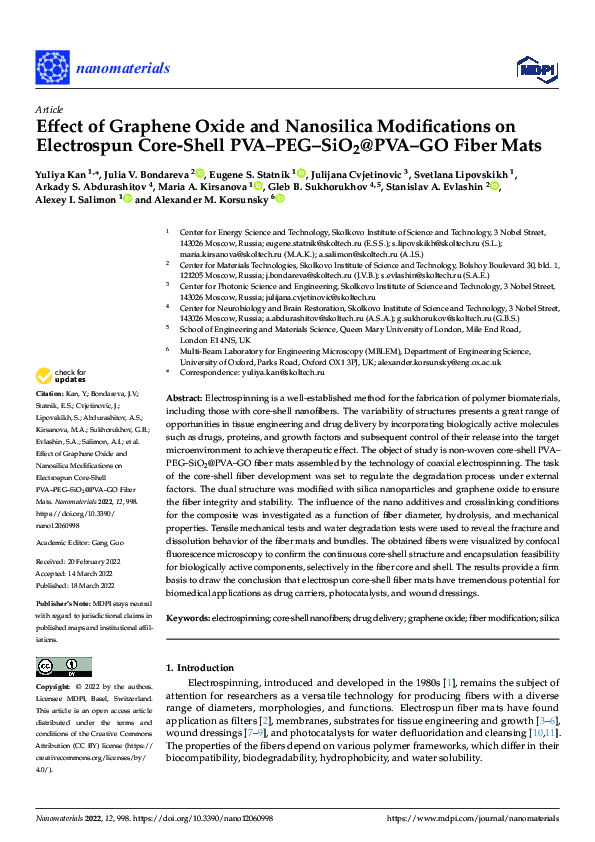 (PDF) Effect of Graphene Oxide and Nanosilica Modifications on ...