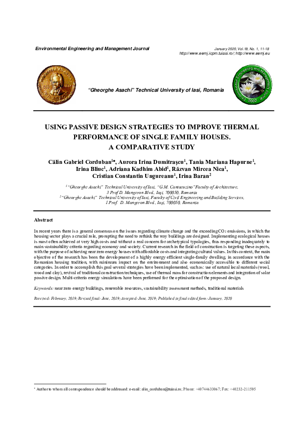 (PDF) Using Passive Design Strategies to Improve Thermal Performance of ...