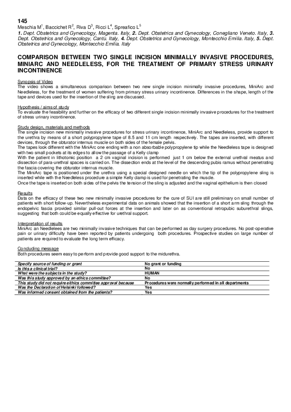 (PDF) Comparison between two single incision minimally invasive ...