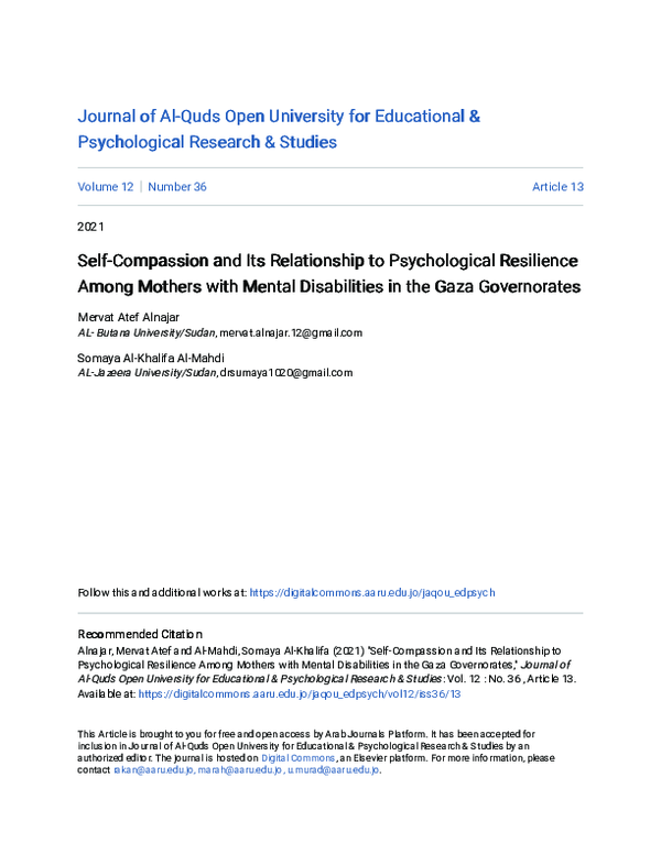 (PDF) Self-Compassion and Its Relationship to Psychological Resilience ...