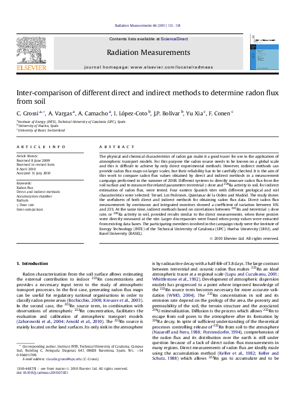 (PDF) Inter-comparison of different direct and indirect methods to ...