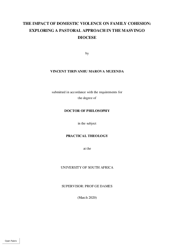(PDF) The impact of domestic violence on family cohesion: exploring a ...