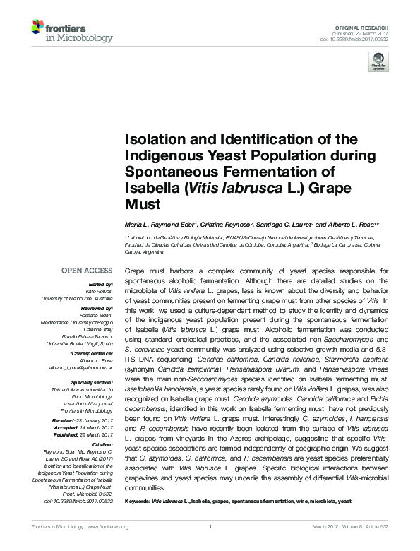 (PDF) Isolation and Identification of the Indigenous Yeast Population ...