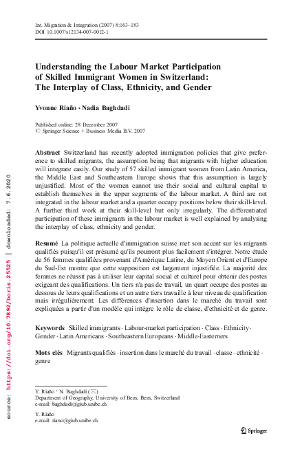 (PDF) Understanding the Labour Market Participation of Skilled ...
