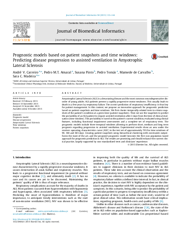 (PDF) Prognostic models based on patient snapshots and time windows ...