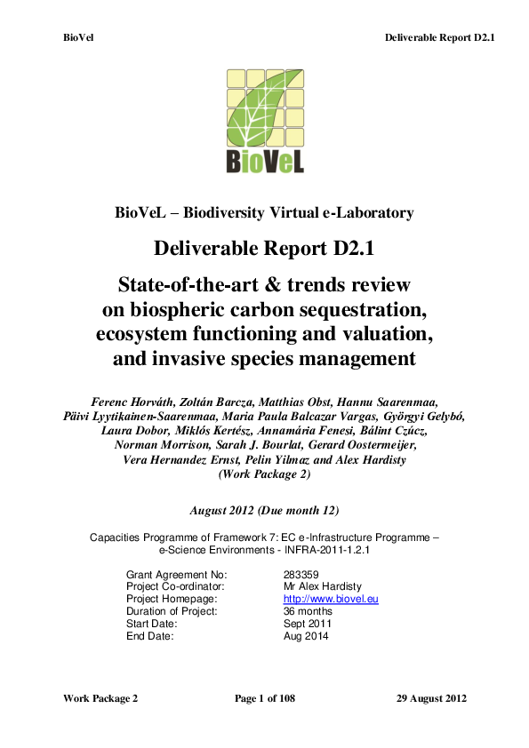 (PDF) BioVeL Deliverable Report D2.1: State-of-the-art & trends review ...