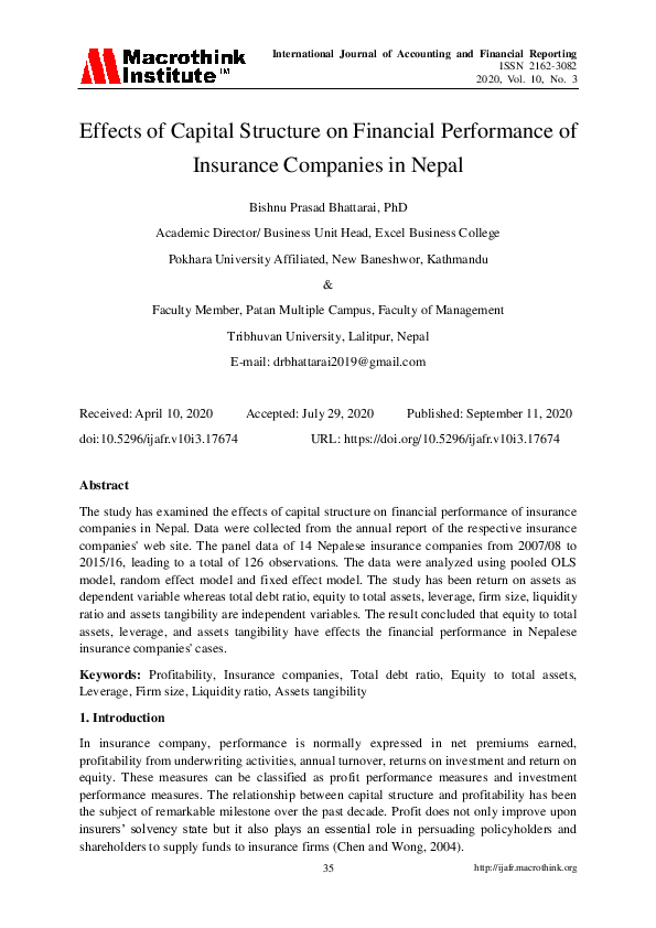pdf-effects-of-capital-structure-on-financial-performance-of