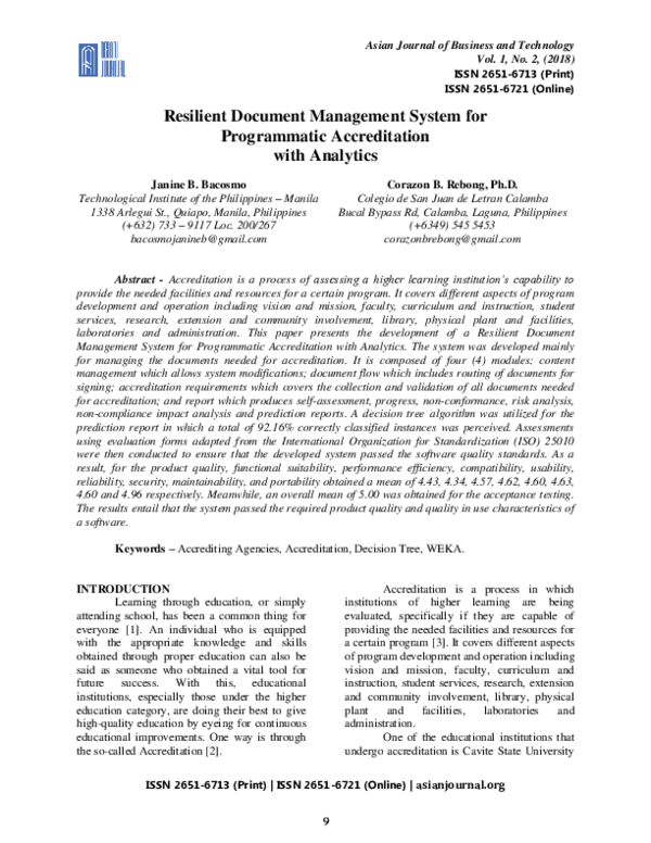 (PDF) Resilient Document Management System for Programmatic ...