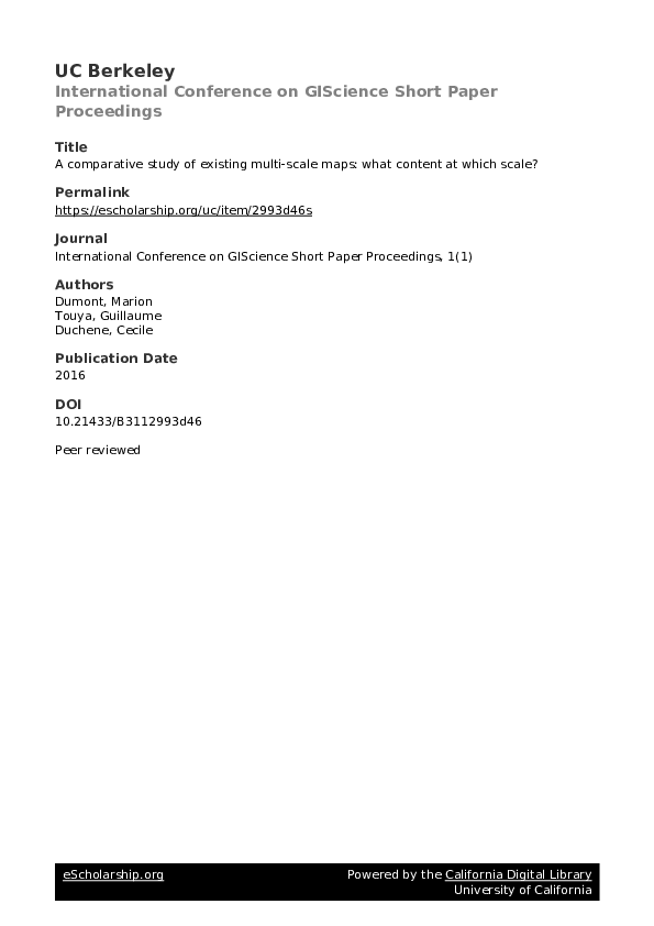 (PDF) A comparative study of existing multi-scale maps: what content at ...