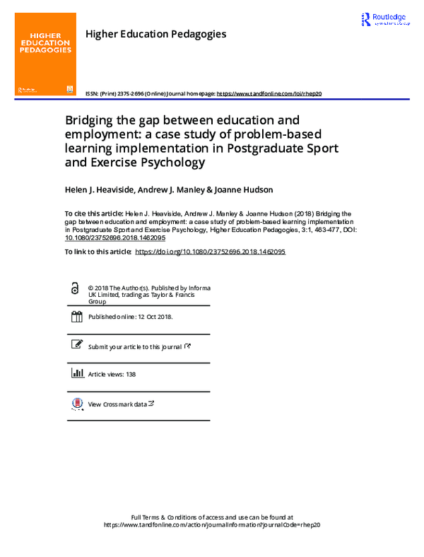 (PDF) Bridging the Gap between Education and Employment
