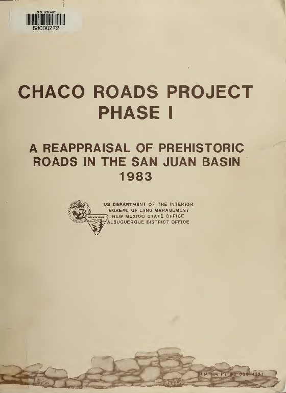 チャコ PDF) Chaco Roads Project Phase I — A Reappraisal of