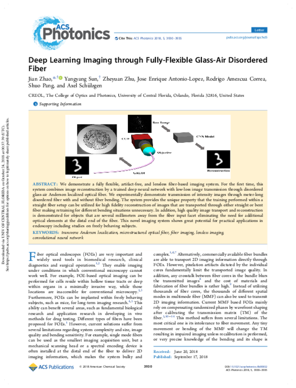 (PDF) Deep Learning Imaging through Fully-Flexible Glass-Air Disordered ...