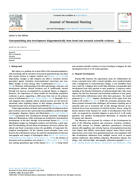 (PDF) Conceptualising skin development diagrammatically from foetal and ...