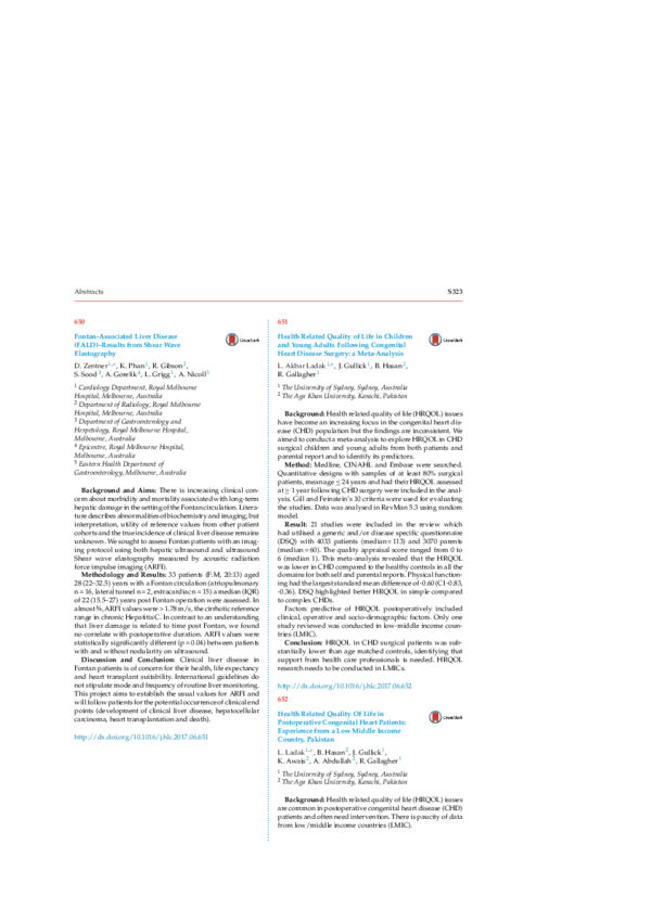 (PDF) Health Related Quality Of Life in Postoperative Congenital Heart ...