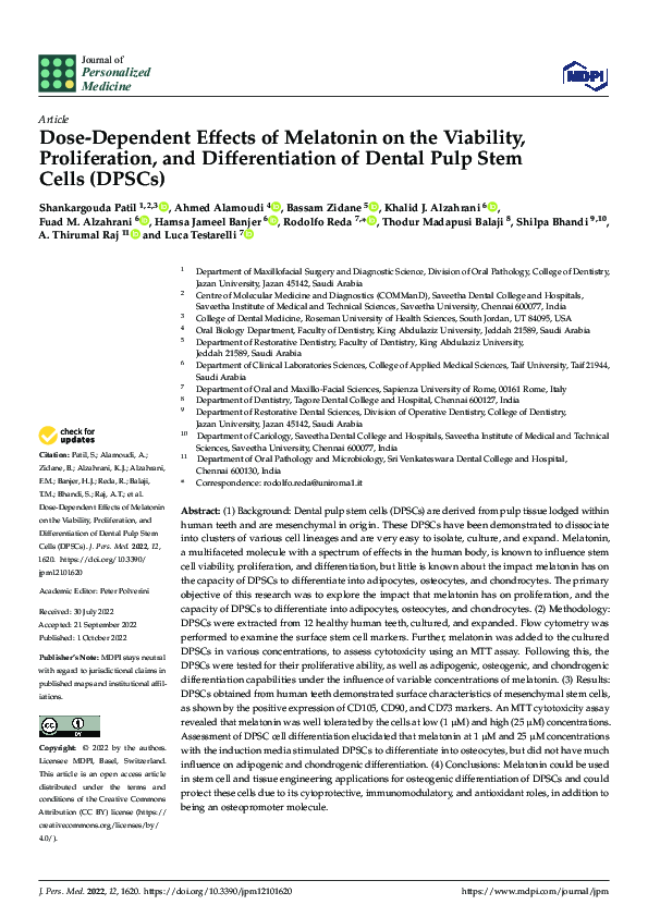 (PDF) Dose-Dependent Effects of Melatonin on the Viability ...